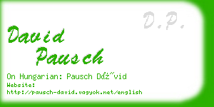 david pausch business card